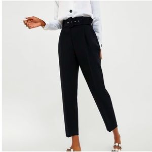 Zara High Rise Belted Trousers